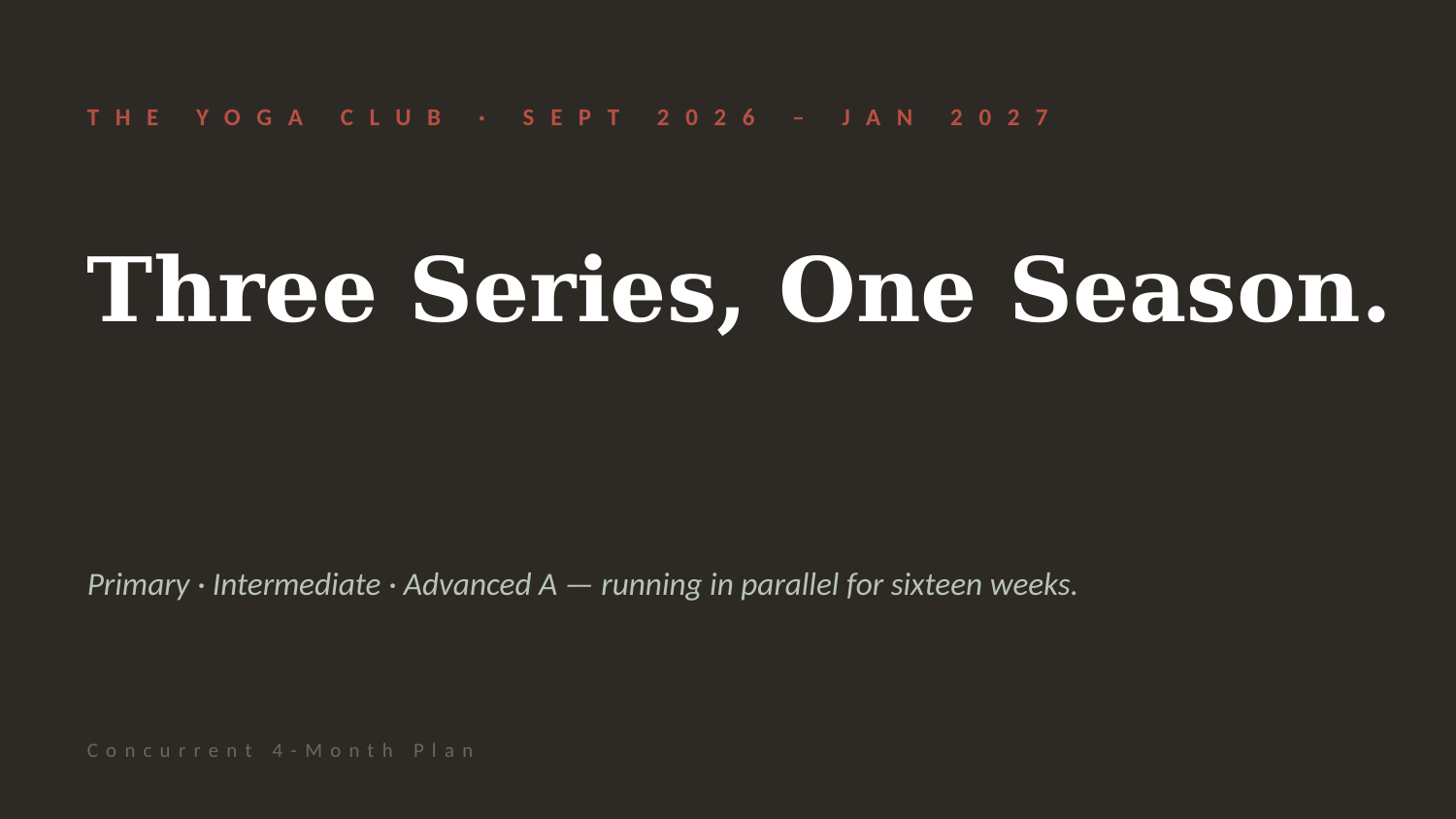Ashtanga Study Group — three series, one season