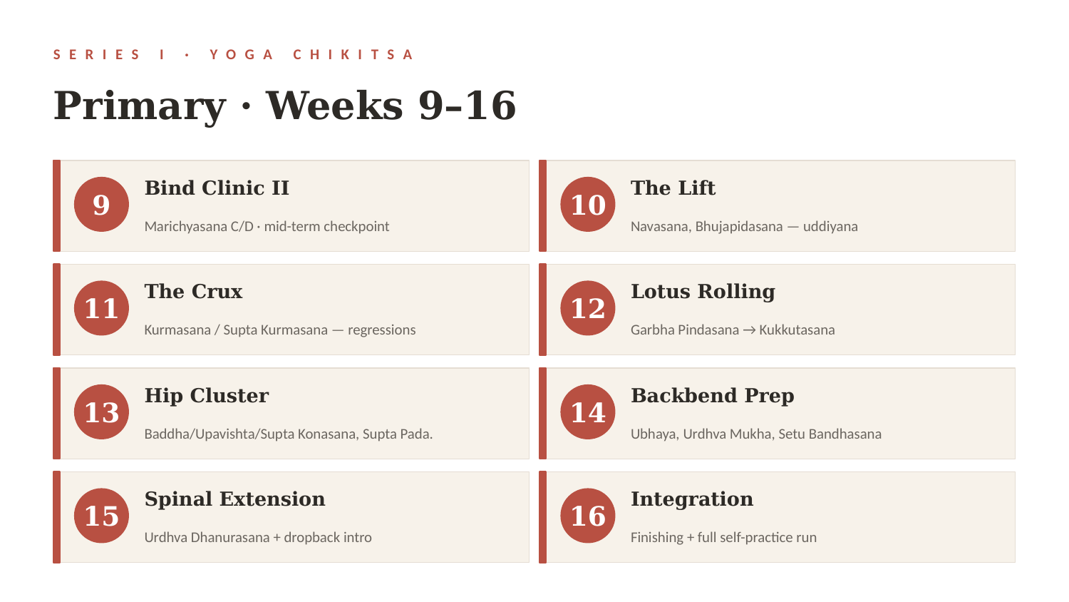 Primary - Weeks 9-16