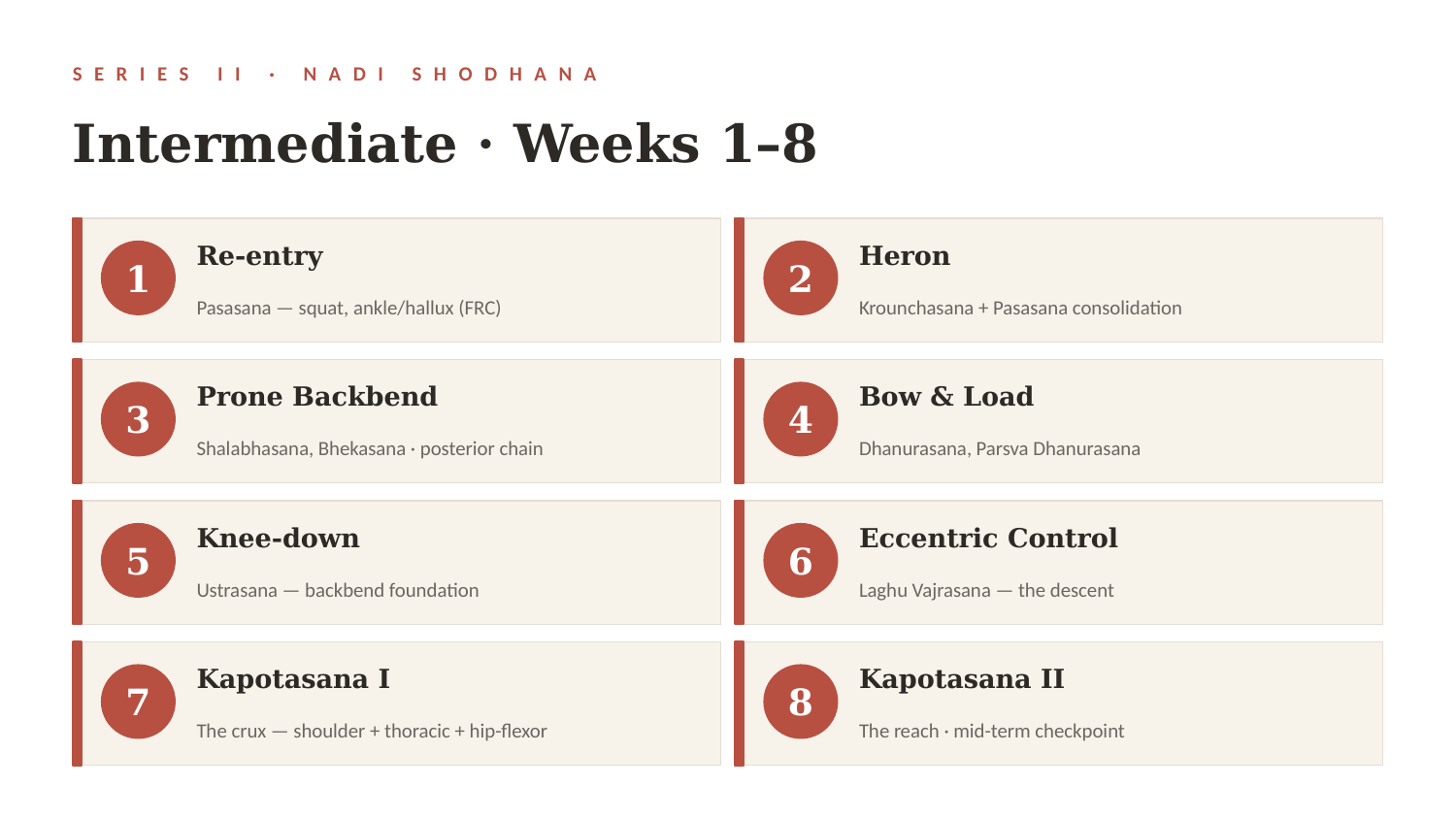 Intermediate - Weeks 1-8