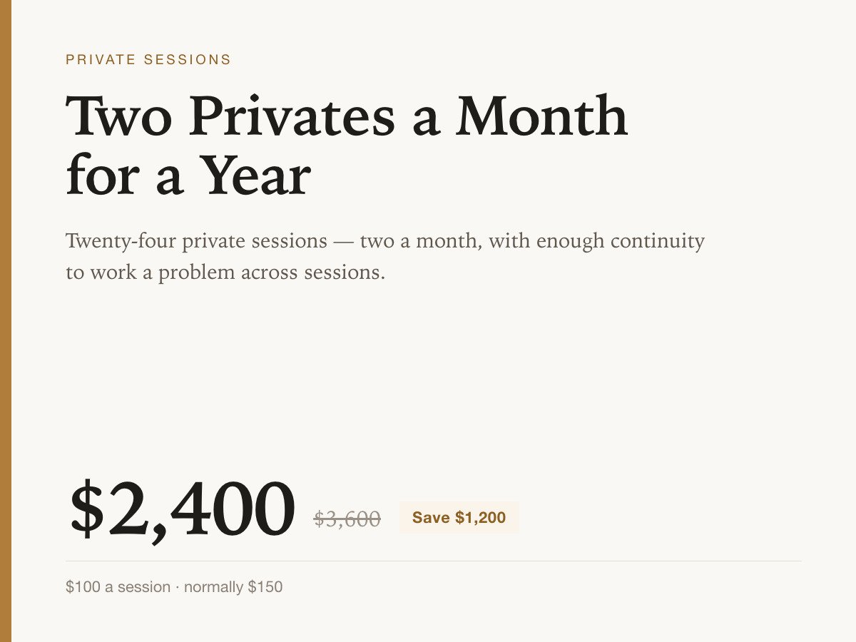Two Privates a Month for a Year