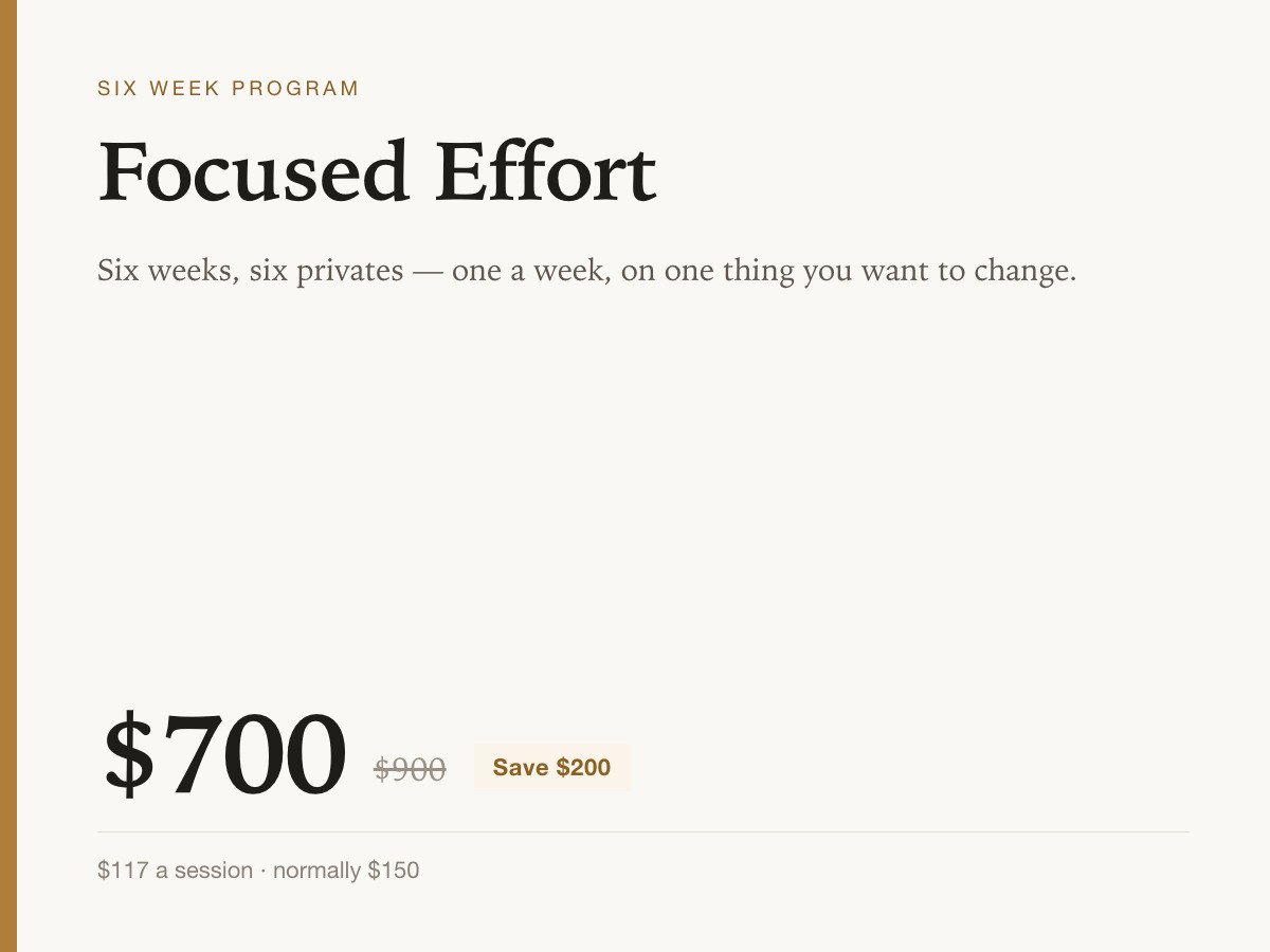 Focused Effort: Six Week Program